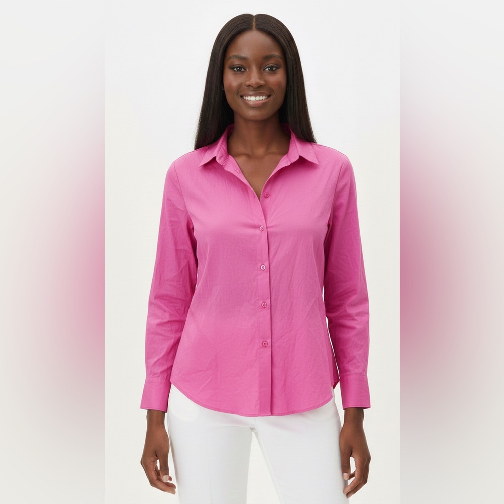 Dynamite Pink Button Up Shirt Size Medium Business Casual Office Wear